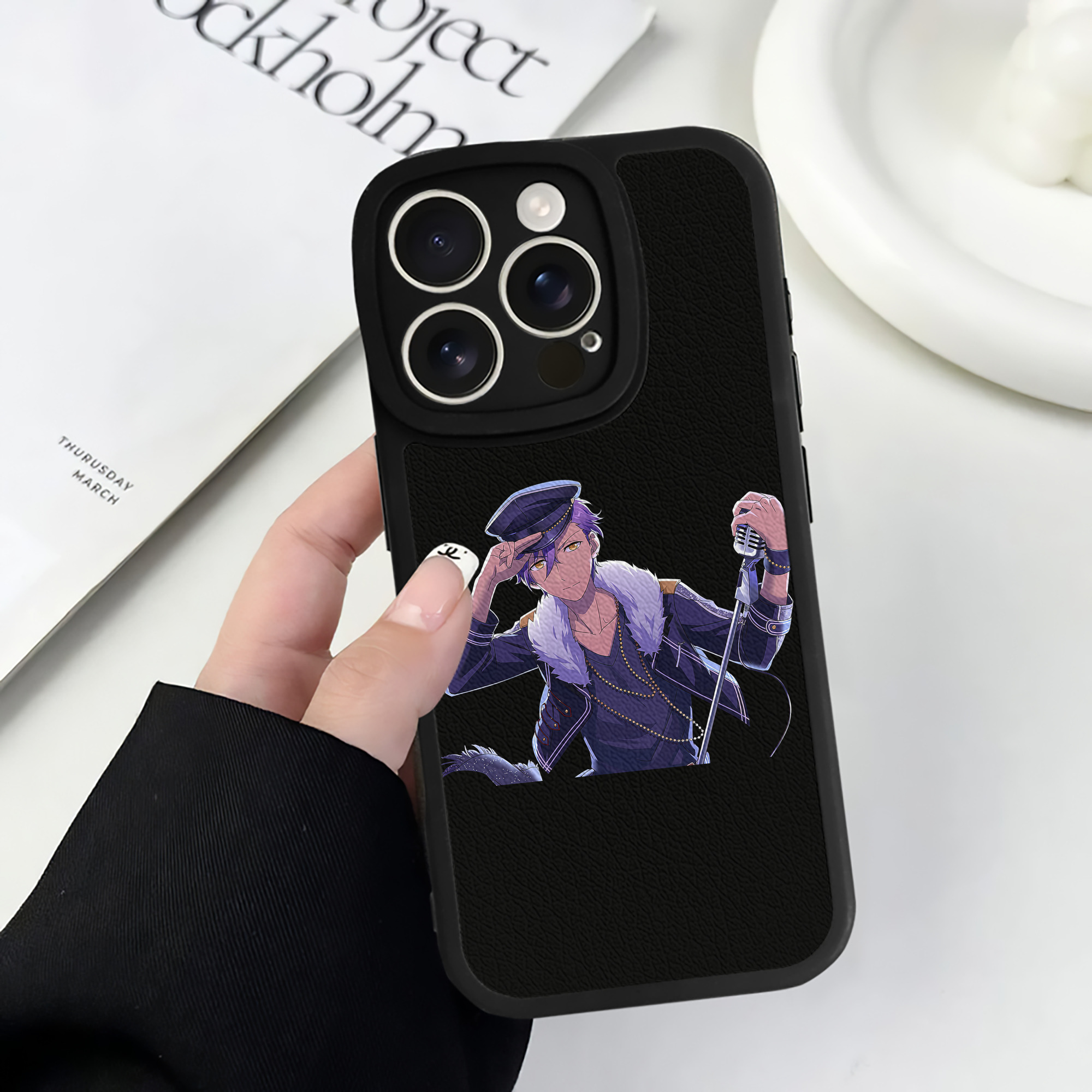 （画像用） あんさんぶるスターズ! Ensemble Stars 【iPhone 16シリーズ対応】シリコンスマホケース（レザー調） 材質：シリコン
